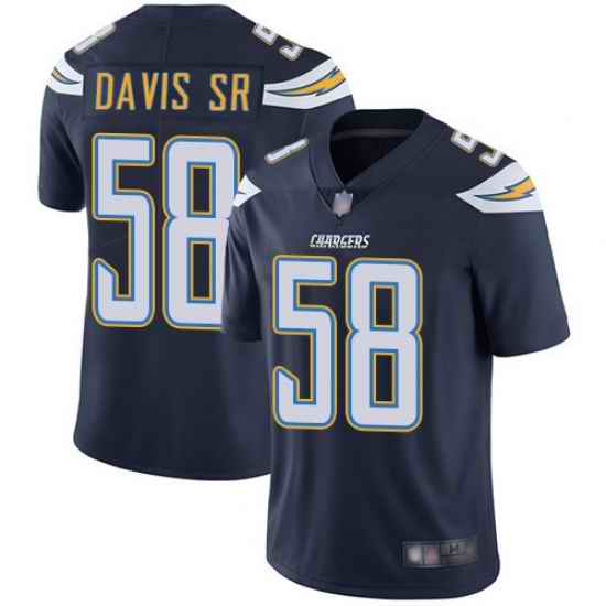 Chargers 58 Thomas Davis Sr Navy Blue Team Color Mens Stitched Football Vapor Untouchable Limited